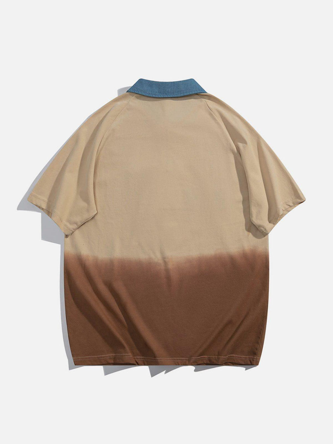 Sneakerland™ - Letter Patchwork Polo Collar Tee