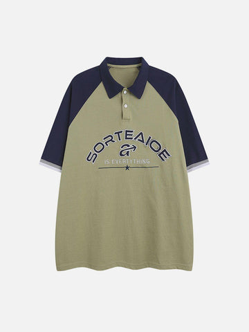 Sneakerland™ - Patchwork Clash Polo Collar Tee