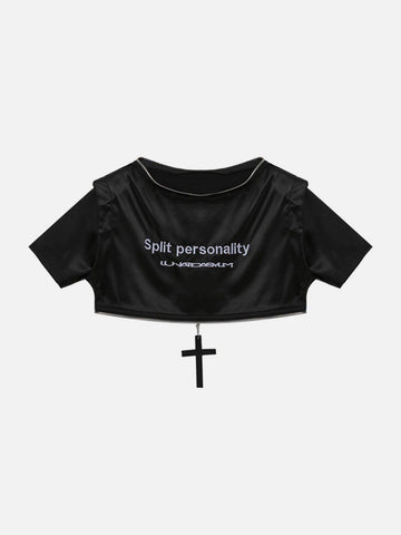 Sneakerland™ - Zip Patchwork Embroidery Tee