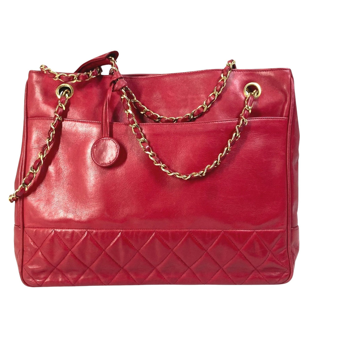 Leather Shopping Tote Bag in Good Condition