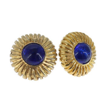 Chanel Blue Gem Stud Earrings