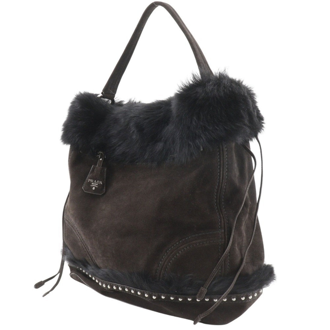 Faux Fur Tote Bag with Dust Bag and Guarantee Card