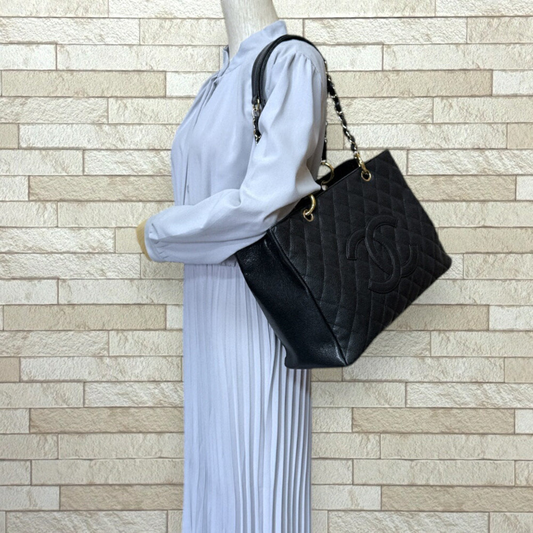Leather Shopping Tote Bag with Guarantee Card