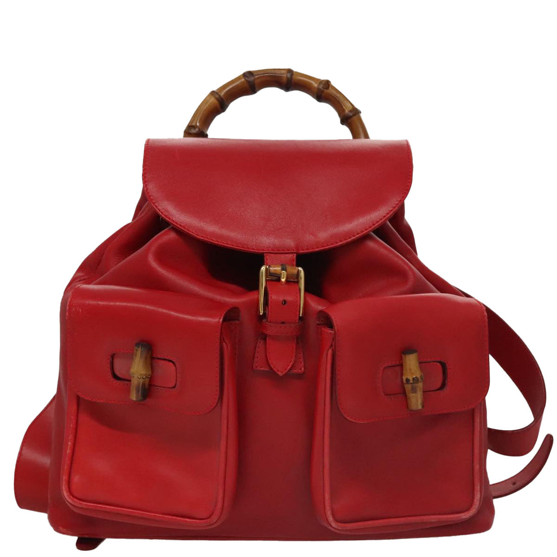Bamboo Leather Tote Bag with Metal Fittings