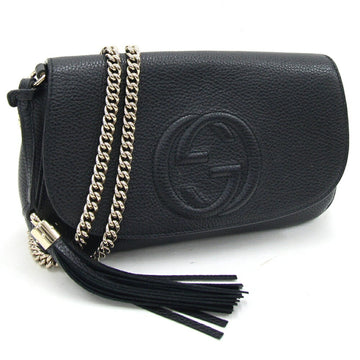 Leather Soho Handbag with Metal Fittings