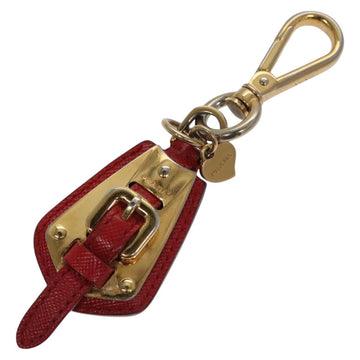 Prada Leather Buckle Keychain