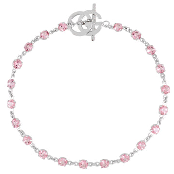 Interlocking G White Gold Bracelet with Box and Dust Bag