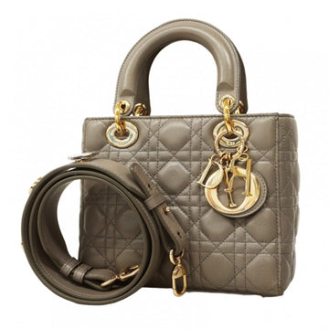Cannage Lady Leather Shoulder Bag