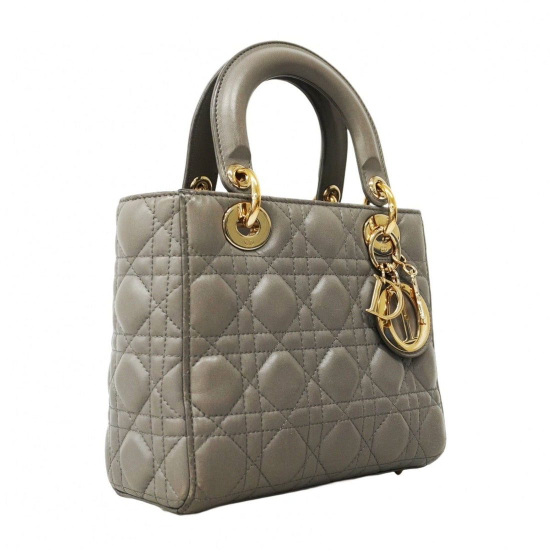 Cannage Lady Leather Shoulder Bag