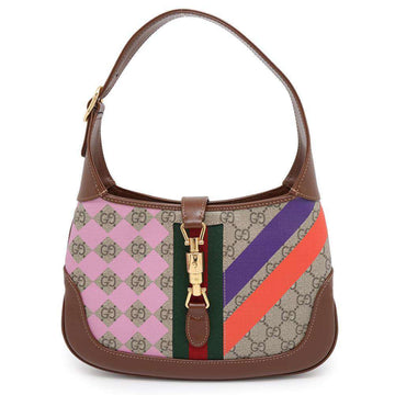 Jackie Multicolour Canvas Bag with Dust Bag and Shoulder Strap