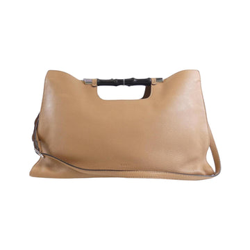 Leather Bamboo Handbag with Dust Bag