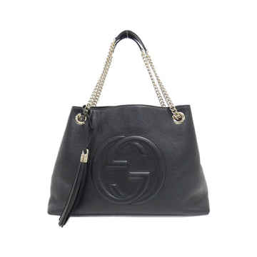 Gucci Leather Tote Bag with Chain Strap