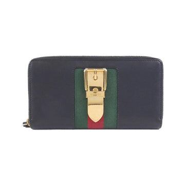 Leather Wallet with Metal Accents and Good Condition Finish