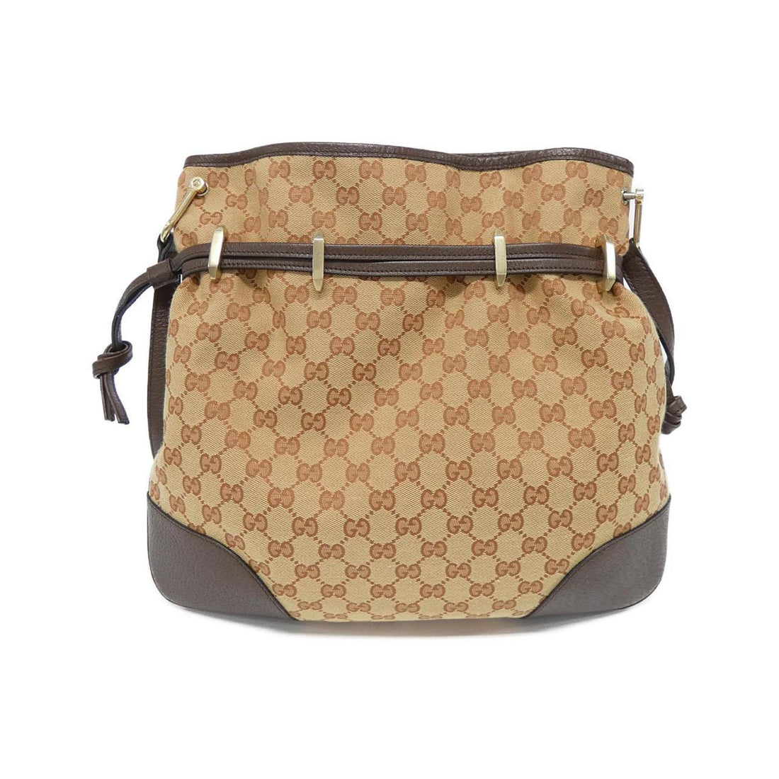 Luxury Canvas Tote with Horsebit Design