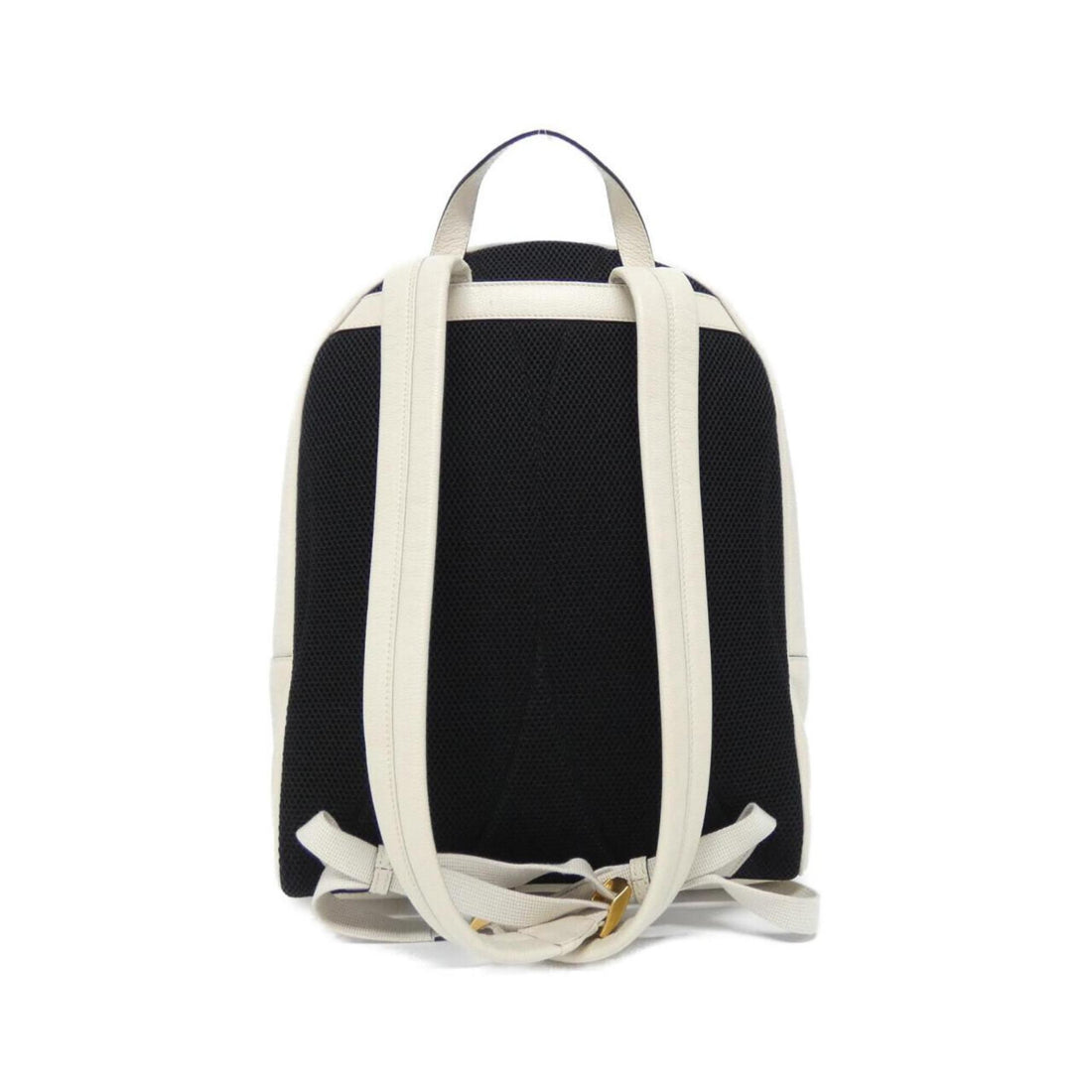 Leather Tote Bag with Minimalist Print