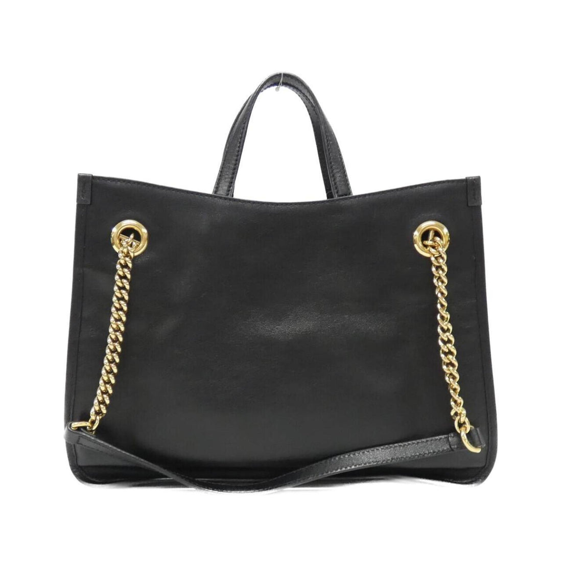 Horsebit Leather Tote Bag with Metal Fittings