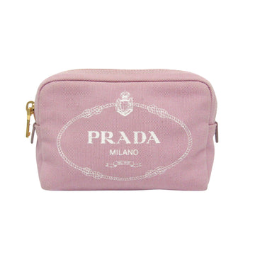 Prada Logo Canvas Clutch