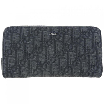 Canvas Oblique Pattern Wallet with Scratch Detailing