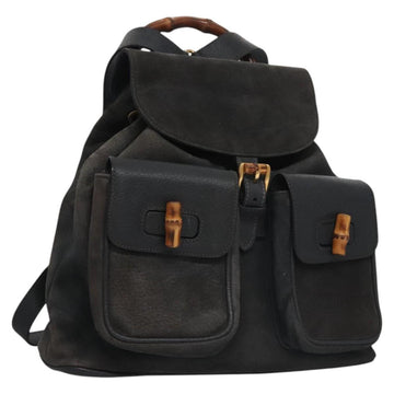 Bamboo Suede Handbag with Distressed Finish