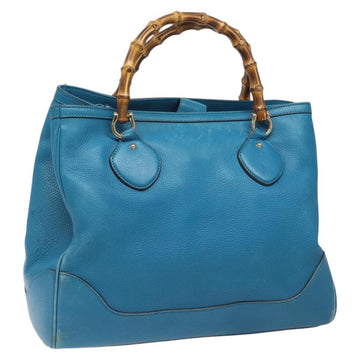 Leather Bamboo Tote Bag with Handles