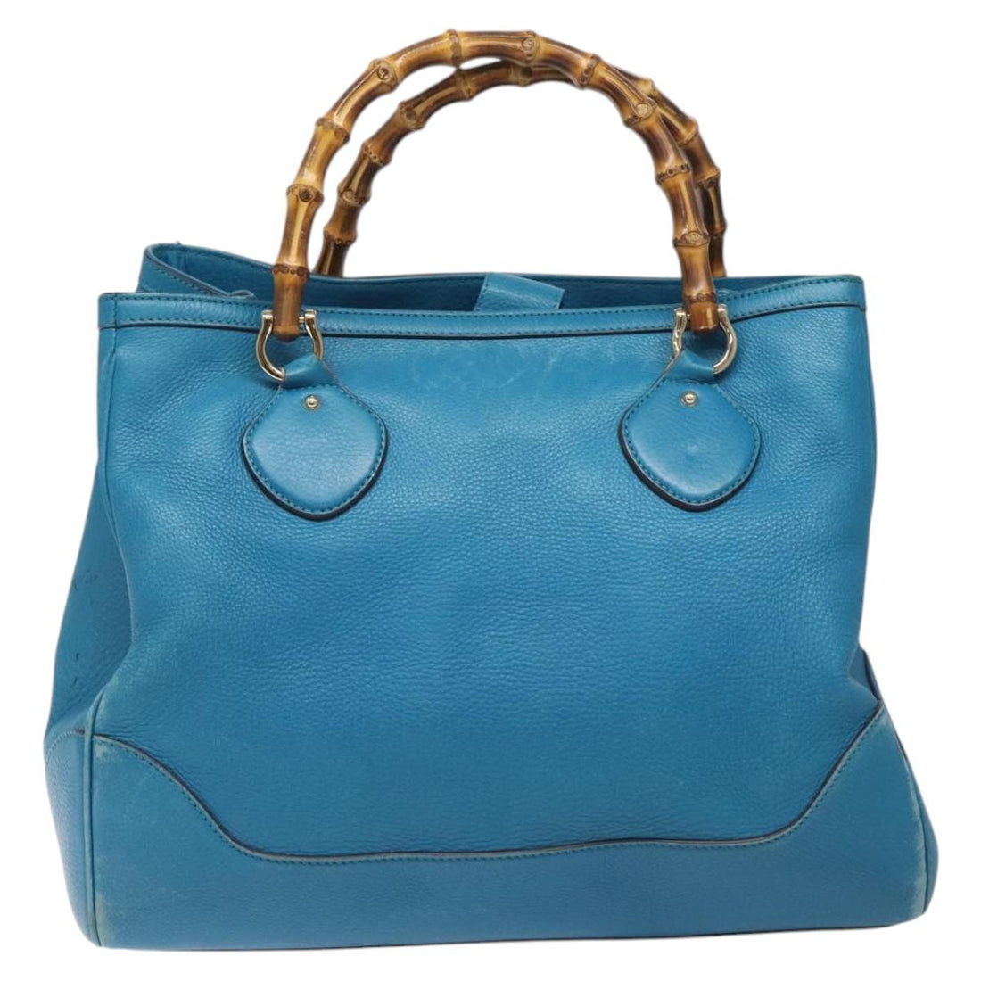 Leather Bamboo Tote Bag with Handles