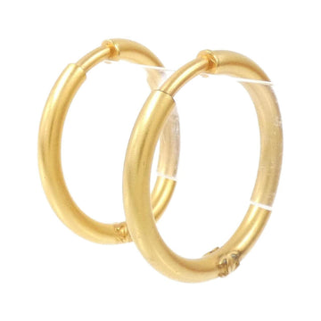 Chanel Hoop Earrings Gold Metal