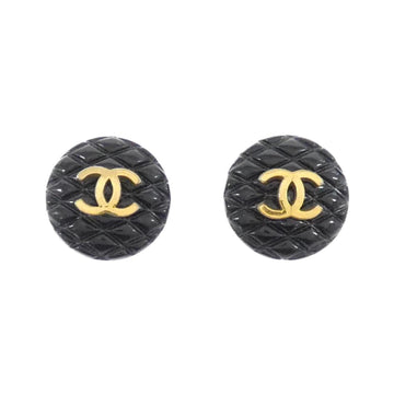 Quilted Chanel Logo Earrings