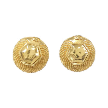 Sphere Earrings Textured Gold
