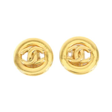 Chanel Logo Round Earrings