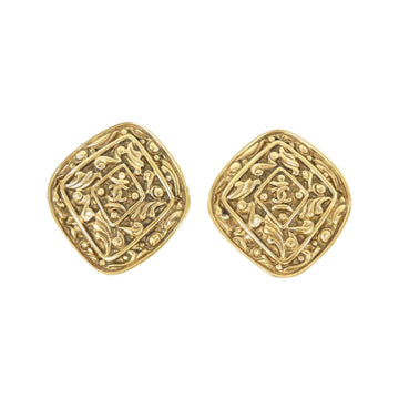 Embossed Square ClipOn Earrings