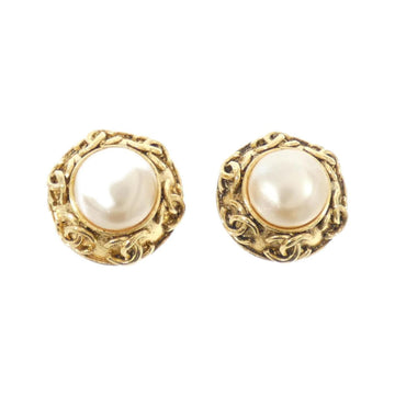 Pearl Stud Earrings Gold Chain Design