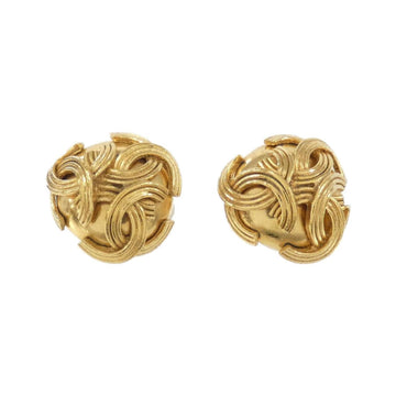 Oval Gold Clipon Earrings