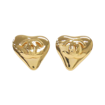HeartShaped Chanel Logo Earrings