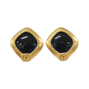 Chanel Black Resin Earrings
