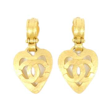 HeartShaped Chanel Logo Earrings