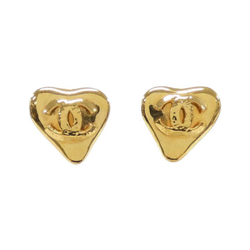 HeartShaped Chanel Logo Earrings
