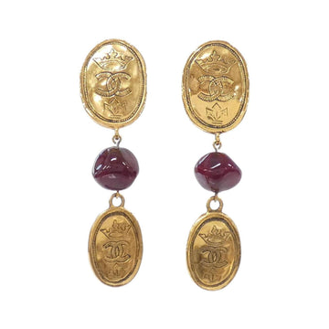 Oval Logo Drop Earrings