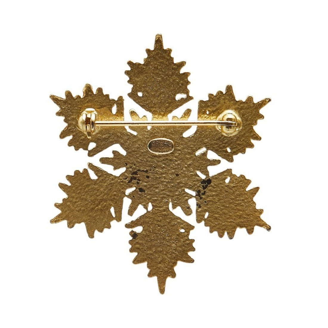 Snowflake Enamel Brooch