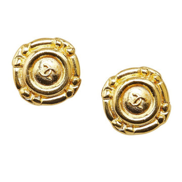 Chanel Earrings Gold Logo