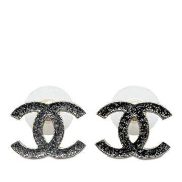 Chanel CC Logo Glitter Earrings
