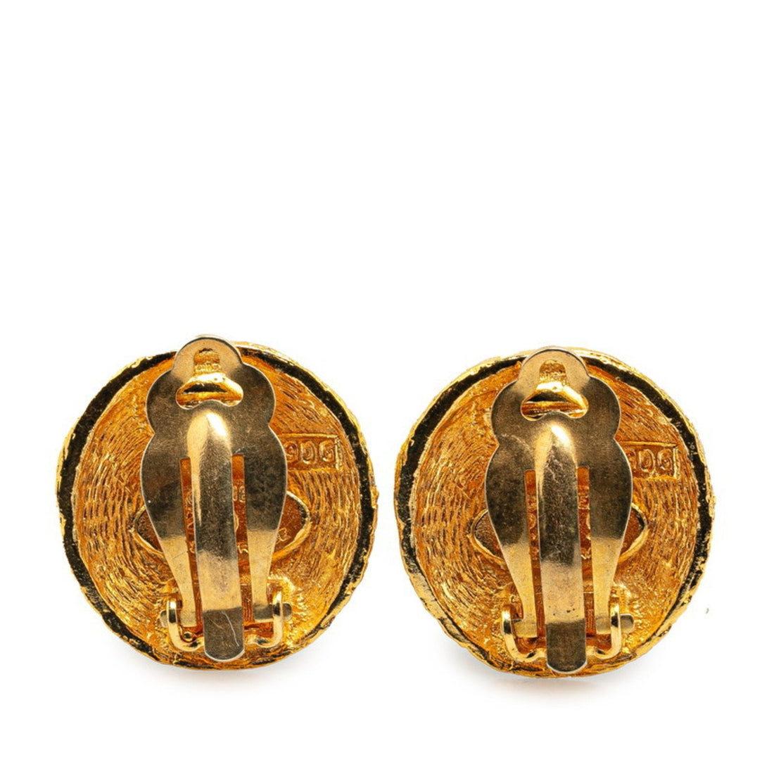 Woven Chanel Logo Earrings