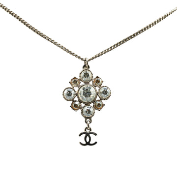 Crystal Pendant Necklace Chanel Logo