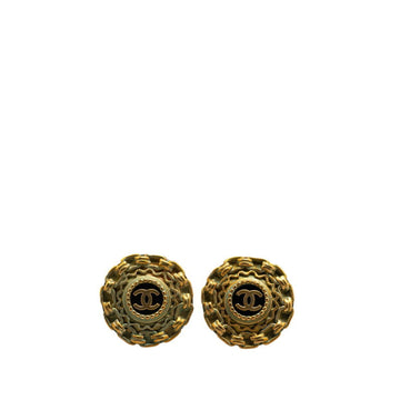 Chanel Round Enamel Earrings