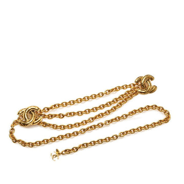 Vintage Gold Plated Coco Mark Necklace with Box
