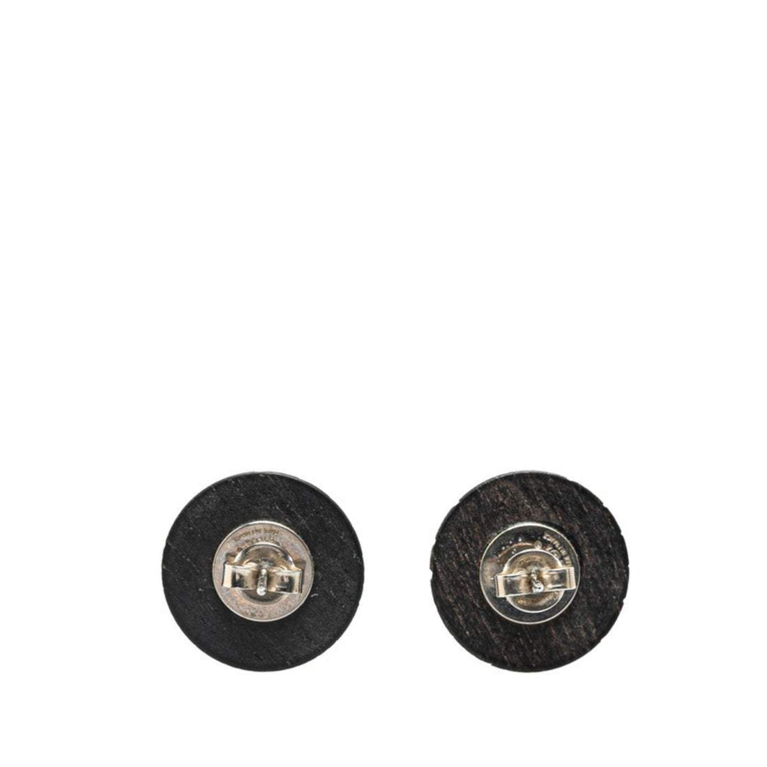 Chanel Wood Stud Earrings