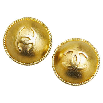 Chanel Logo Round Earrings