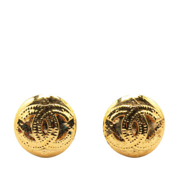 Chanel CC Logo Stud Earrings