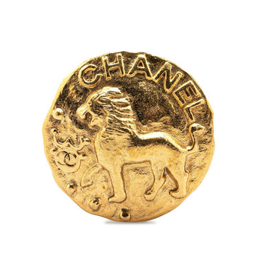 Lion Coin Brooch