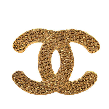 Woven CC Logo Brooch