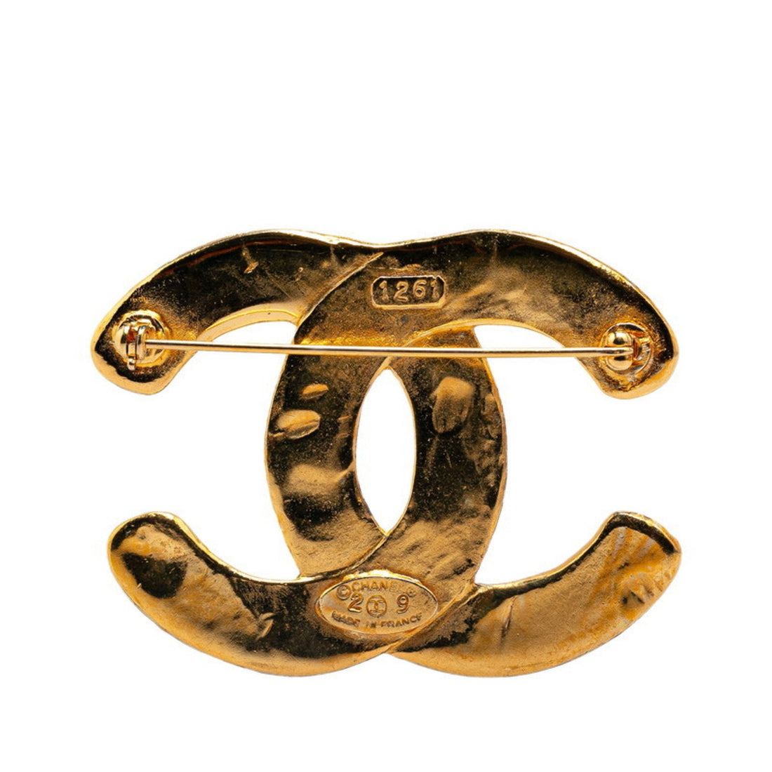 Woven CC Logo Brooch